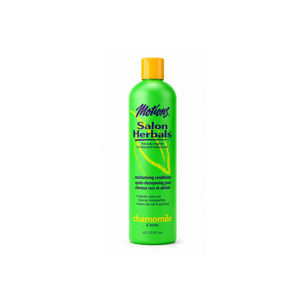 MOTIONS SALON HERBALS – APRÈS-SHAMPOING HYDRATANT (CAMOMILLE) – 473 ml
