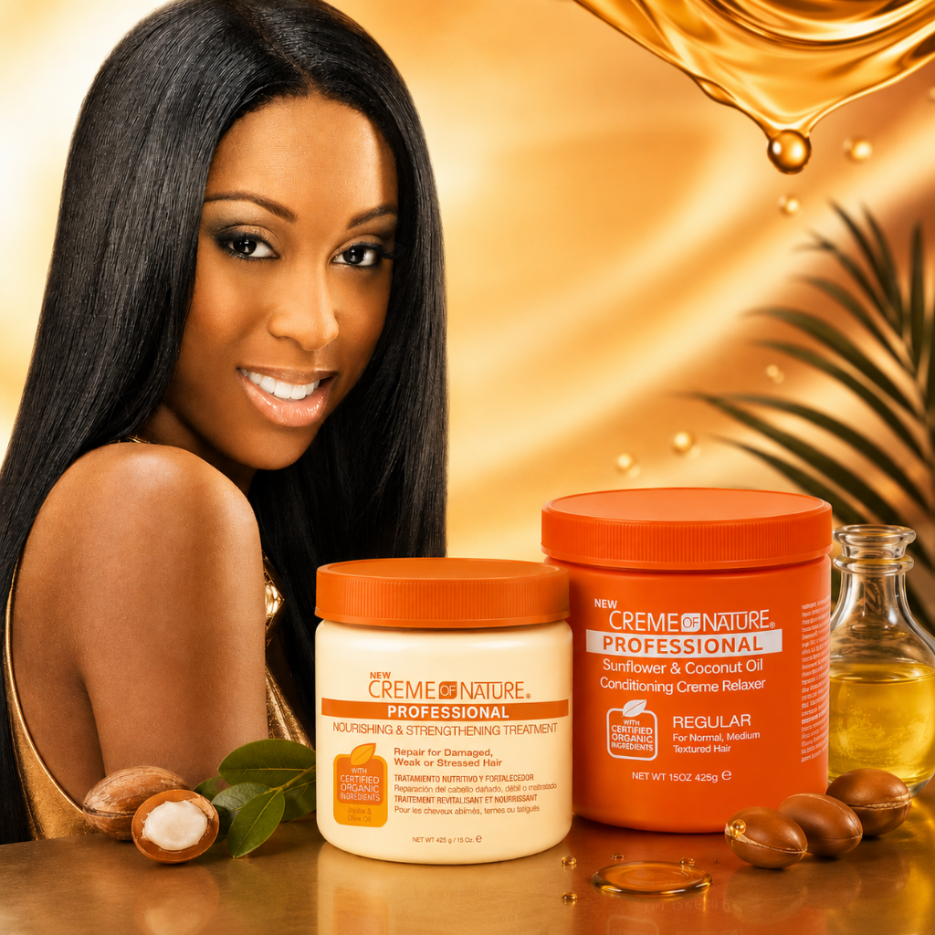 CRÈME OF NATURE – DÉFRISANT CRÈME SOIN À L'HUILE DE TOURNESOL ET À L'HUILE DE COCO - 429g