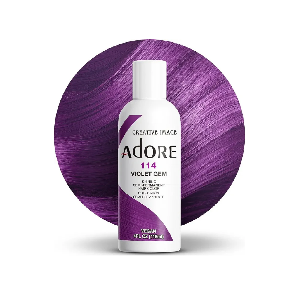 ADORE – COLORATION CAPILLAIRE SEMI-PERMANENTE #114 GEMME VIOLETTE 4 OZ