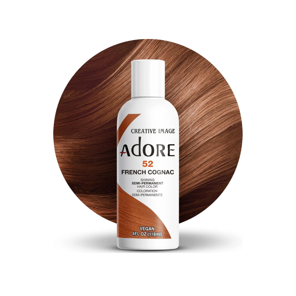 ADORE – COLORATION CAPILLAIRE SEMI-PERMANENTE #52 COGNAC FRANÇAIS 4 OZ