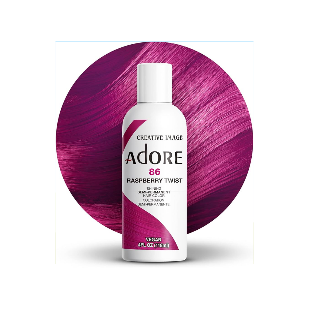 ADORE – COLORATION CAPILLAIRE SEMI-PERMANENTE #86 TORSADE DE FRAMBOISE 4 OZ