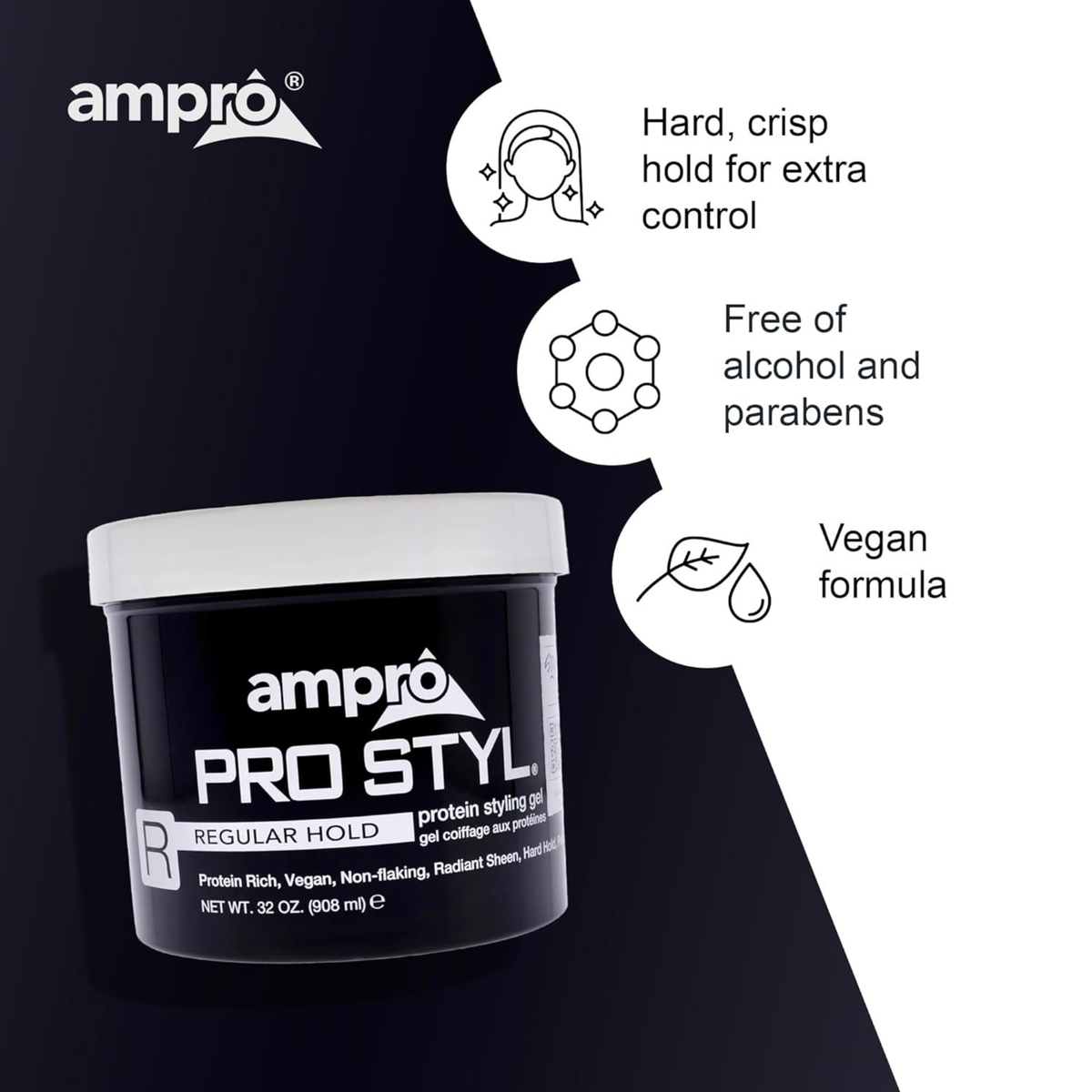 AMPRO PRO STYL – GEL COIFFANT PROTÉINÉ FIXATION NORMALE