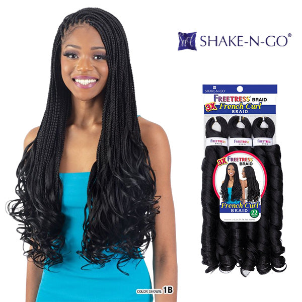 SHAKE N GO FREETRESS – TRESSES FRENCH CURL 3X 22 po