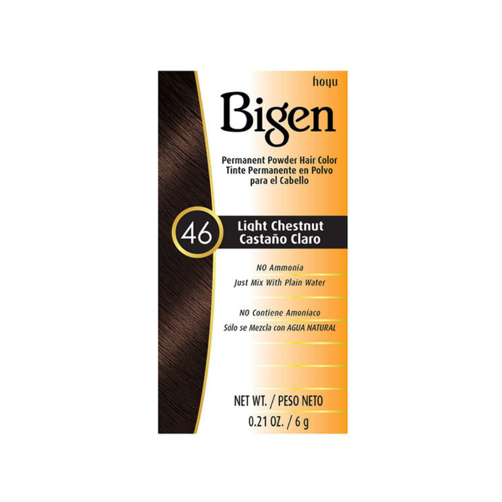 BIGEN – COLORATION CAPILLAIRE PERMANENTE EN POUDRE #46 CHÂTAIN CLAIR