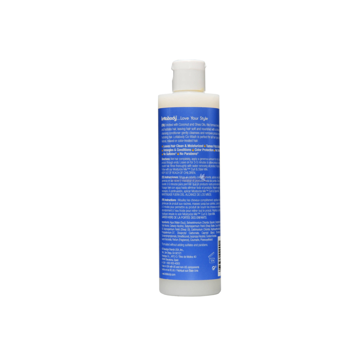 LOTTA BODY – CO-WASH NETTOYANT AUX HUILES DE NOIX DE COCO ET DE KARITÉ