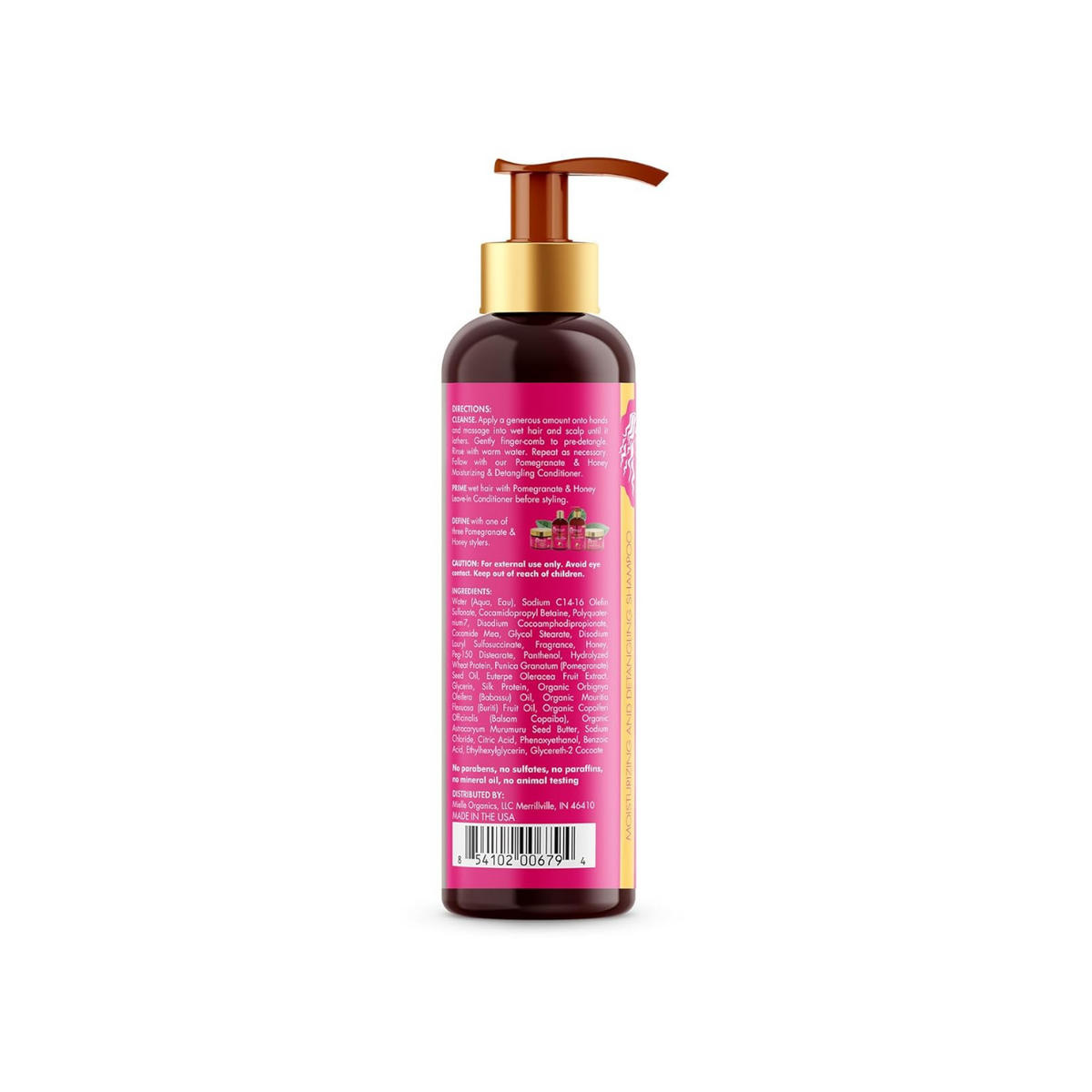 MIELLE – SHAMPOOING HYDRATANT ET DÉMÊLANT À LA GRENADE ET AU MIEL