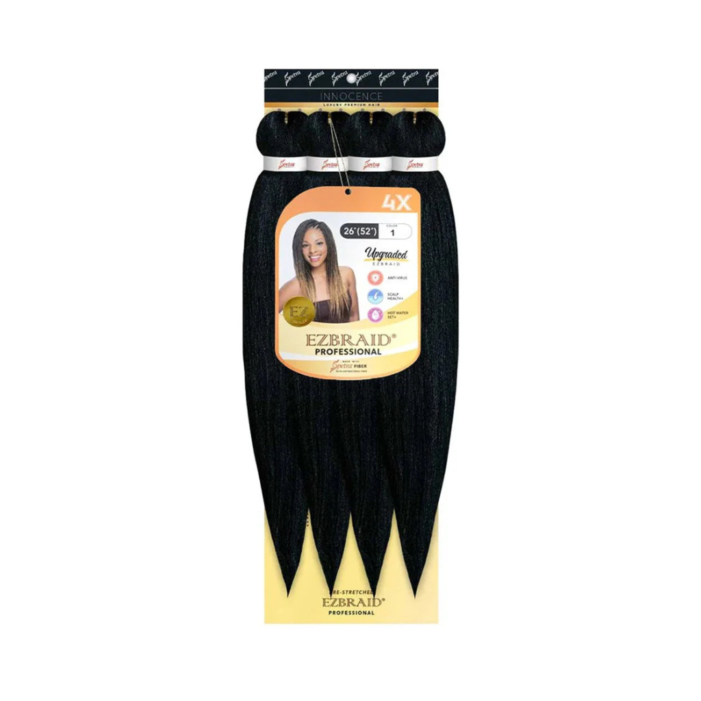 EZBRAID PROFESSIONAL – MÈCHES À TRESSER PRÉ-ÉTIRÉES 4X