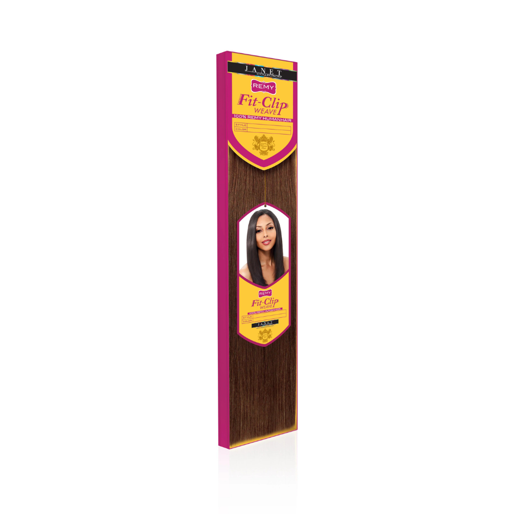 JANET COLLECTION – EXTENSIONS À CLIPS EN CHEVEUX HUMAINS REMY BODY WAVE 8 PIÈCES