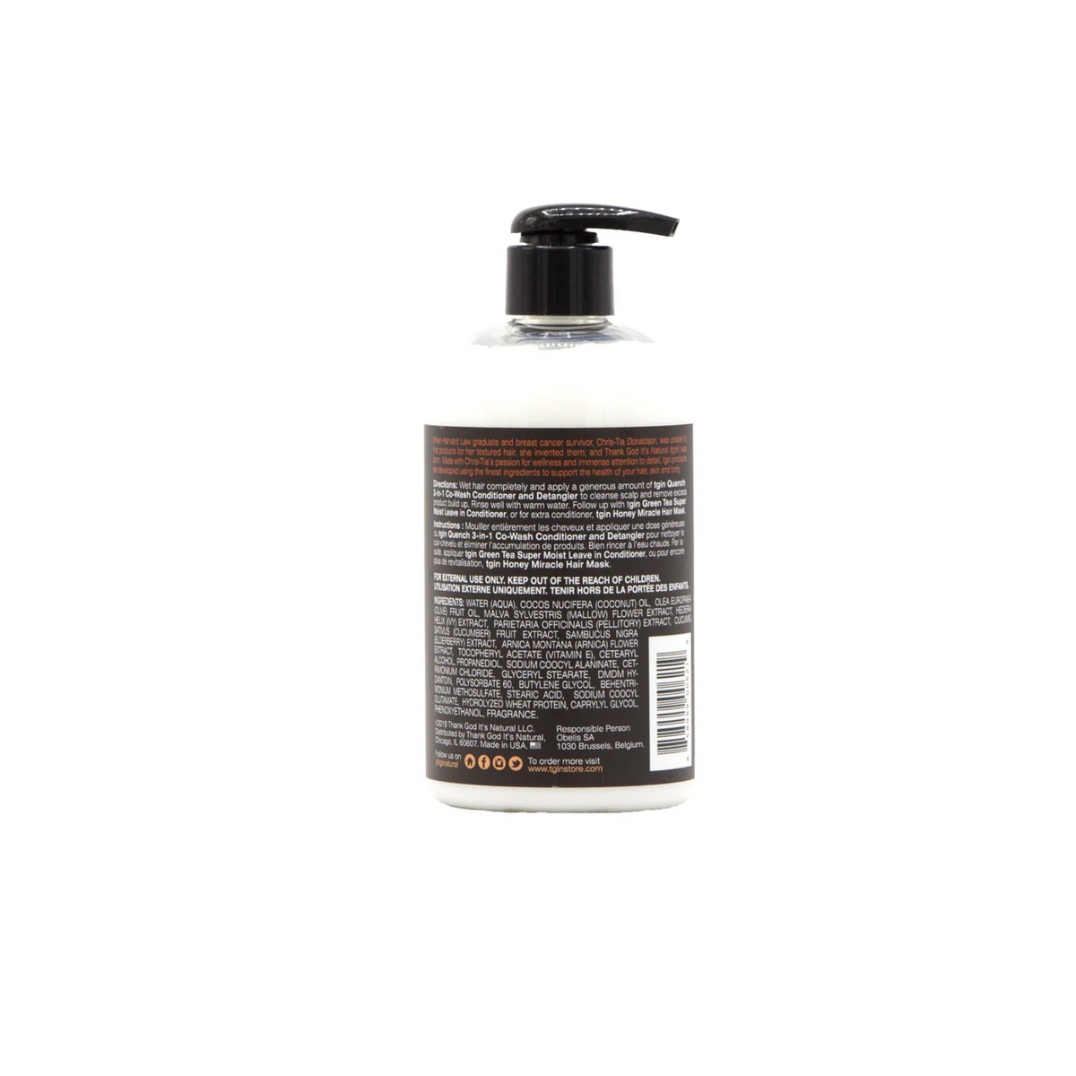 TGIN – QUENCH 3-EN-1 CO-WASH APRÈS-SHAMPOOING ET DÉMÊLANT