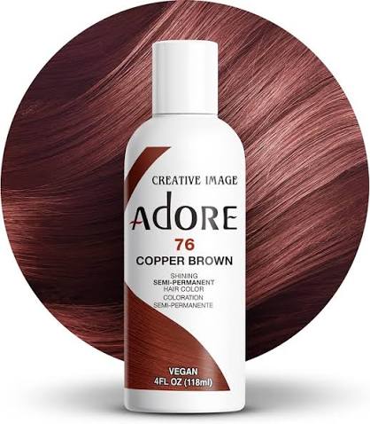 ADORE – COLORATION CAPILLAIRE SEMI-PERMANENTE #76 BRUN CUIVRÉ 4 OZ